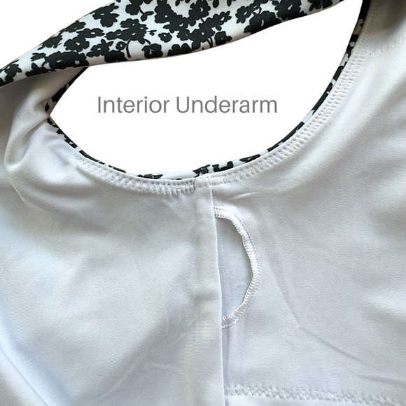 ABERCROMBIE YPB SCULPTLUX ACTIVE DRESS LIKE NEW BLACK WHITE FLORAL | MEDIUM - Picture 4 of 12